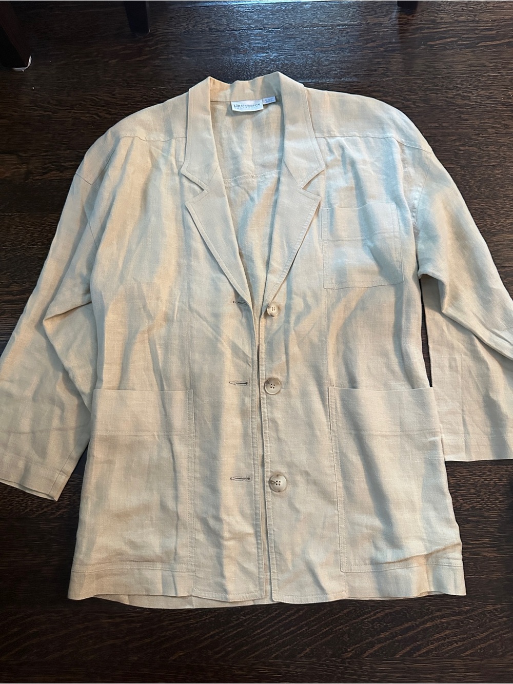 Liz Claiborne Vintage Linen Cream Blazer